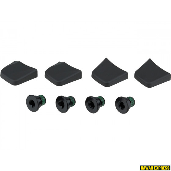 11.6918.004.001-560x560.jpg CHAINRING BOLT KIT 4X1 M8X6.5X3.4 ALUMINUM INCLUDING BOLT COVERS BLACK QTY 4 - Image 1